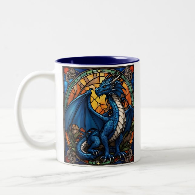 Taza Bicolor Año del Dragón Azul 2024 (Izquierda)