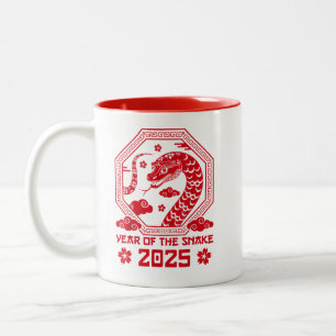 Taza Bicolor Año nuevo chino 2025 de la serpiente