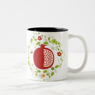 Taza Bicolor Año Nuevo judío de Shanah Tovah Rosh Hashanah