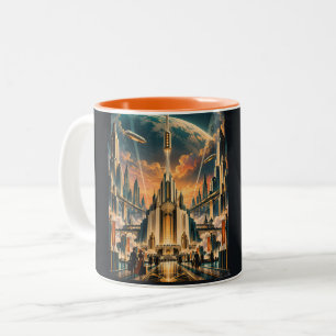 Taza Bicolor Anochecer en la puerta orbital