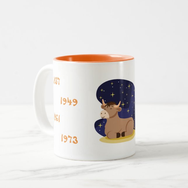 Taza Bicolor Años chinos del buey (Anverso izquierdo)