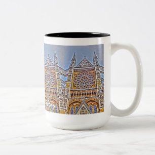 Taza Bicolor Antigua Abadía de Tintern, Monasterio Cisterciense