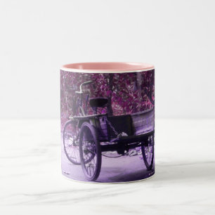 Taza Bicolor Antiguo Mug de Bicicleta