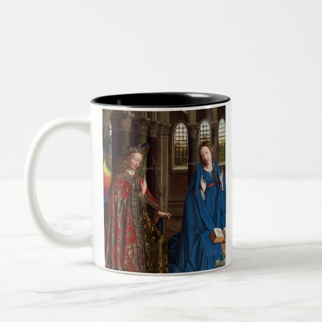 Taza Bicolor Anunciación de Jan van Eyck (Izquierda)