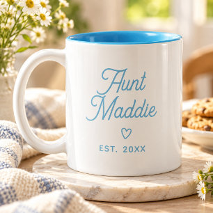Taza Bicolor Anuncio de Bebé Adorable y Moderno para Tía Embara