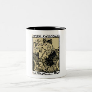 TAZA BICOLOR ANUNCIO DE CATÁLOGO DE MODA DE 1900