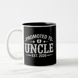Taza Bicolor Anuncio de Embarazo Ascendido a Tío est. 2026