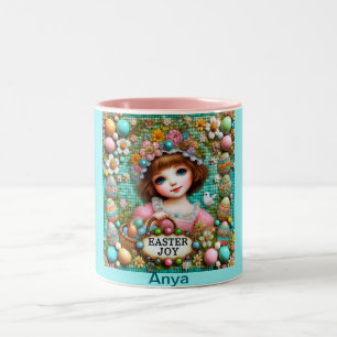 Taza Bicolor ANYA ~ CHICA VINTAGE~ Muy dulce