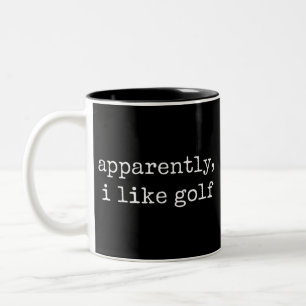 Taza Bicolor Aparentemente, Me Gusta El Golfista Amante Del Gol