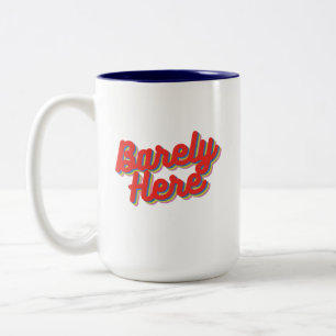 Taza Bicolor Apenas aquí / rojo