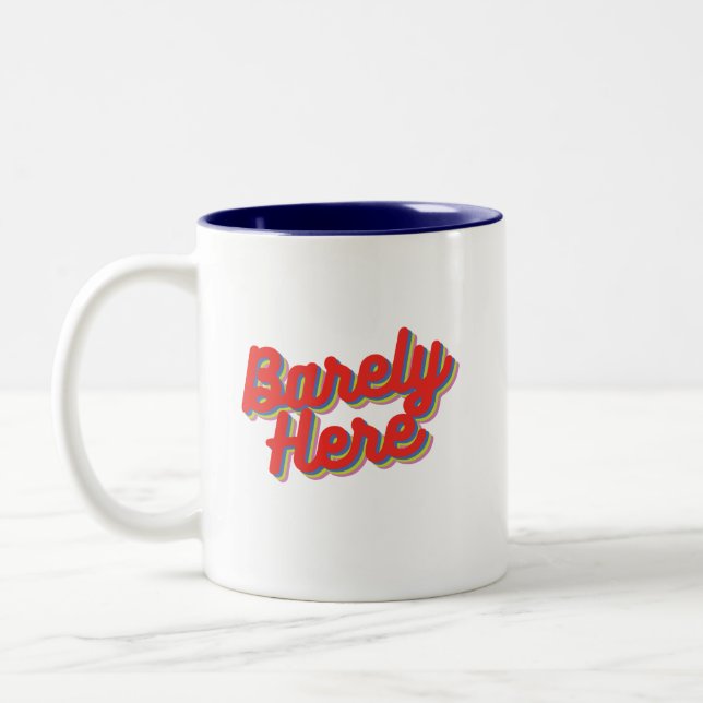 Taza Bicolor Apenas aquí / rojo (Izquierda)