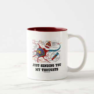 Taza Bicolor Apenas enviándole mis pensamientos