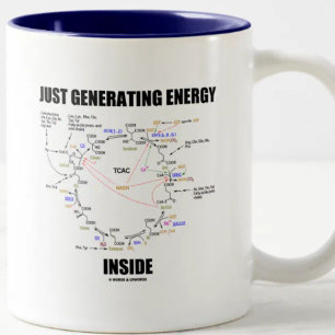 Taza Bicolor Apenas generando el interior de la energía (ciclo