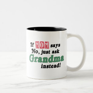 Taza Bicolor Apenas pregunte a abuela