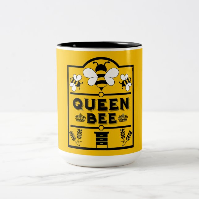 Taza Bicolor Apiary Honey Queen Bee (Centro)