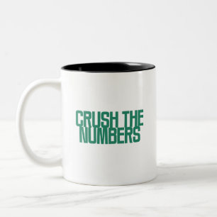 Taza Bicolor Aplasta Los Números Dominador De Datos Financier