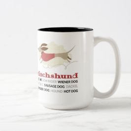 Taza Bicolor Apodos del Dachshund