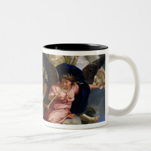 Taza Bicolor Apoteosis de rey Louis XIV de Francia