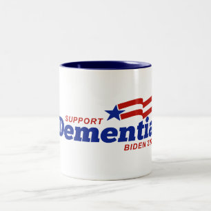 Taza Bicolor Apoya a Dementia Biden 2024