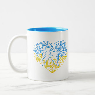 Taza Bicolor Apoyar a la parrilla de Ucrania