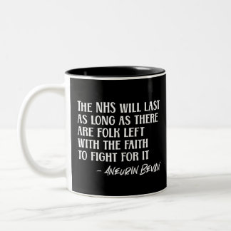 Taza Bicolor Apoyar al NHS Aneurin Nye Bevan Orgullo del NHS