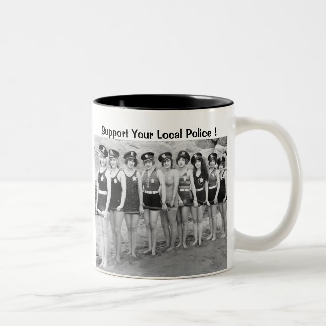 Taza Bicolor ¡Apoye su policía local! (Derecha)