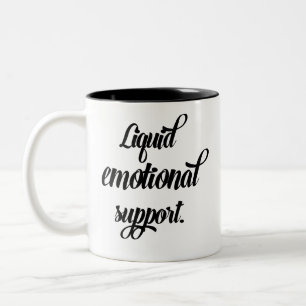 Taza Bicolor Apoyo Emocional Líquido Divertido Moderno