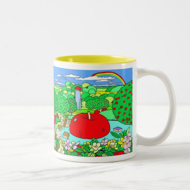 TAZA BICOLOR APPLE ATERRIZA (Derecha)