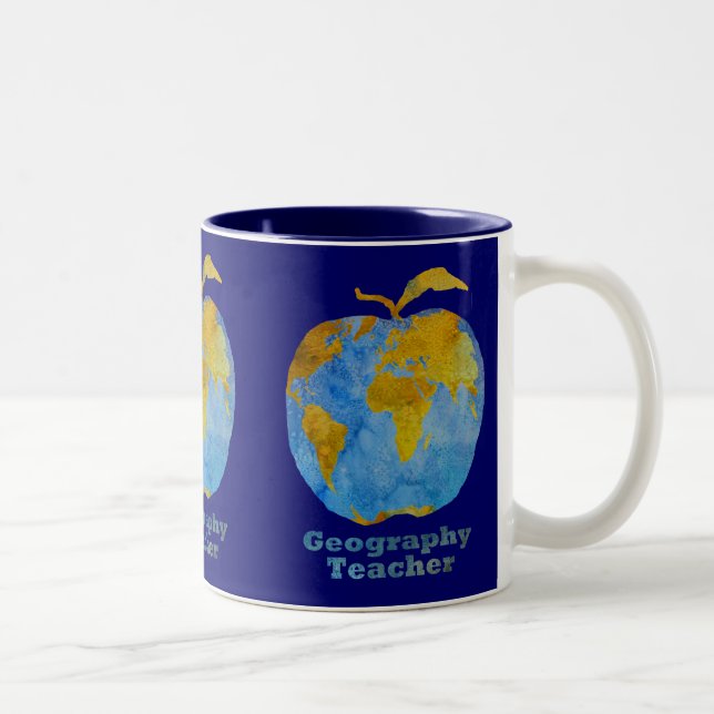 Taza Bicolor Apple del profesor de la geografía (Derecha)