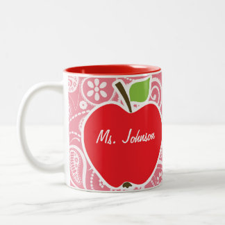 Taza Bicolor Apple en Rubor Paisley rosada