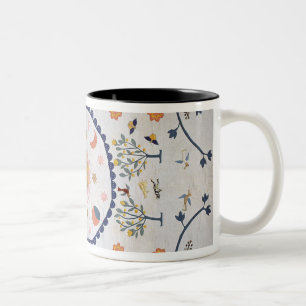 Taza Bicolor Applique el edredón con Sun, esté en la luna, la