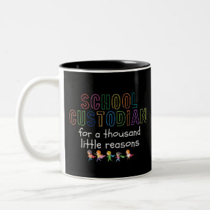 Taza Bicolor Apreciación de Janitor School Custodian Escuadrón
