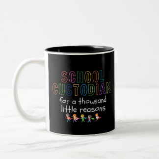 Taza Bicolor Apreciación de Janitor School Custodian Escuadrón