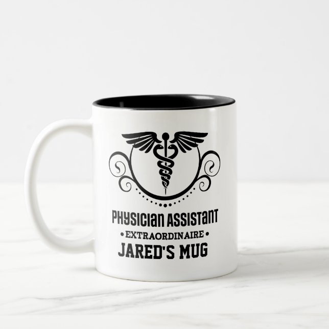 Taza Bicolor Apreciación del asistente del médico regalo PA (Izquierda)