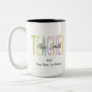 Taza Bicolor Apreciación del profesor   Nombre y texto del prof