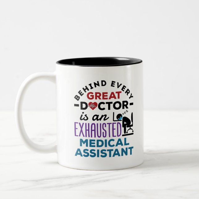 Taza Bicolor Apreciación graciosa de asistente médico agotada (Izquierda)