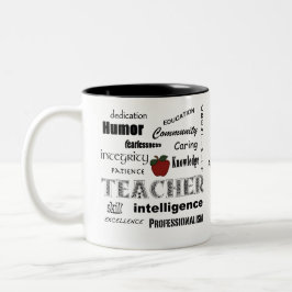 Taza Bicolor Aprecio del profesor+Apple rojo