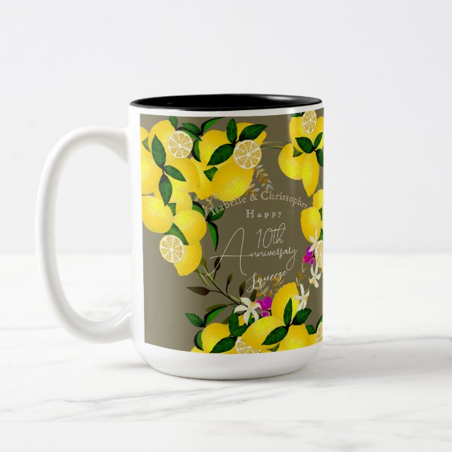 Taza Bicolor Apretar limón (Izquierda)