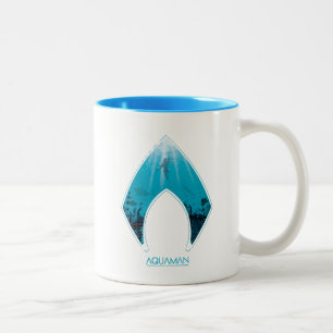 Taza Bicolor Aquaman el ve a través el gráfico del océano