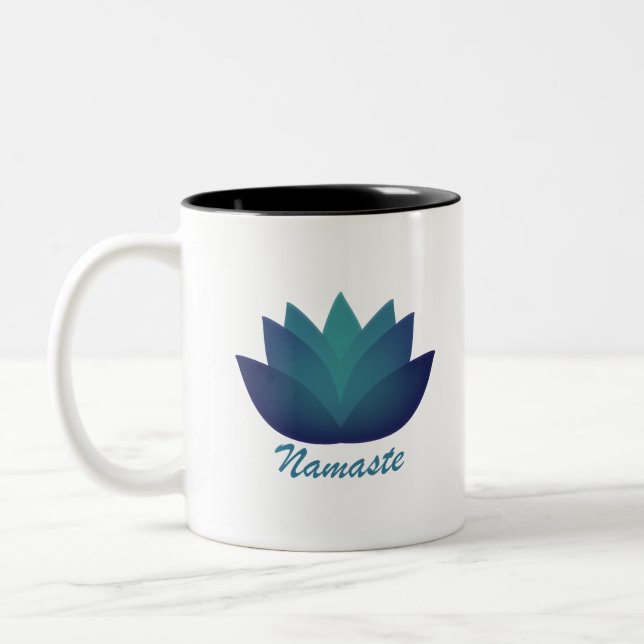 Taza Bicolor Aquamarine Lotus Namaste (Izquierda)