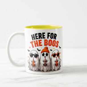 Taza Bicolor Aquí por los abucheos Amigos fantasmas divertidos 