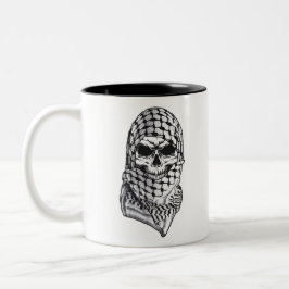 Taza Bicolor Arabic Skull Kufiya Shemagh