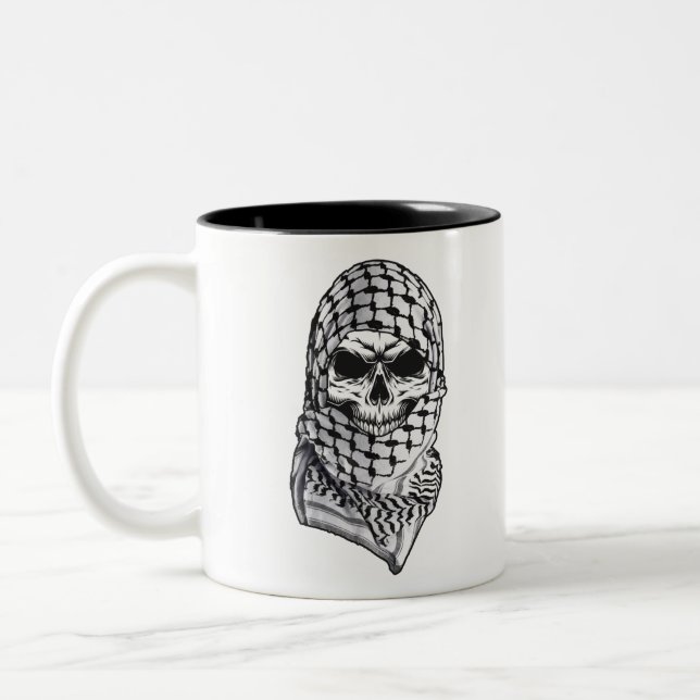 Taza Bicolor Arabic Skull Kufiya Shemagh (Izquierda)