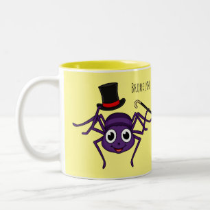 Taza Bicolor Araña cortada en el personalizado del sombrero sup