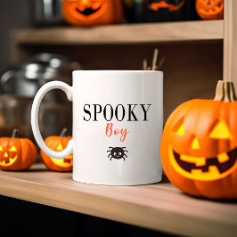 Taza Bicolor Araña de Halloween de la familia Cute Spooky Boy
