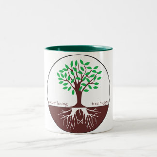 Taza Bicolor Árbol cariñoso Hugger de la naturaleza