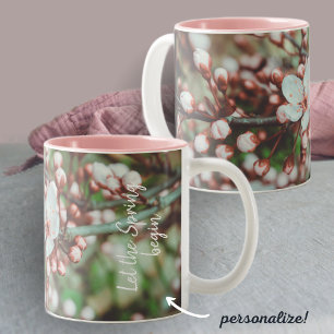 Taza Bicolor Árbol de ciruelas flotantes