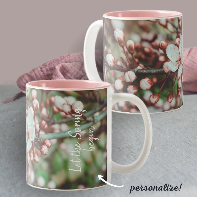 Taza Bicolor Árbol de ciruelas flotantes (Subido por el creador)