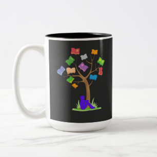 Taza Bicolor Árbol de libros- Biblioteca
