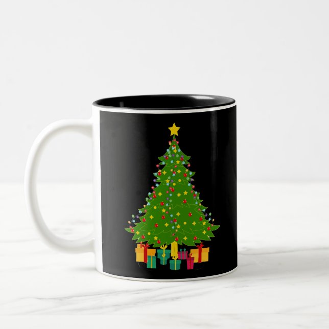 Taza Bicolor Árbol de Navidad (Izquierda)